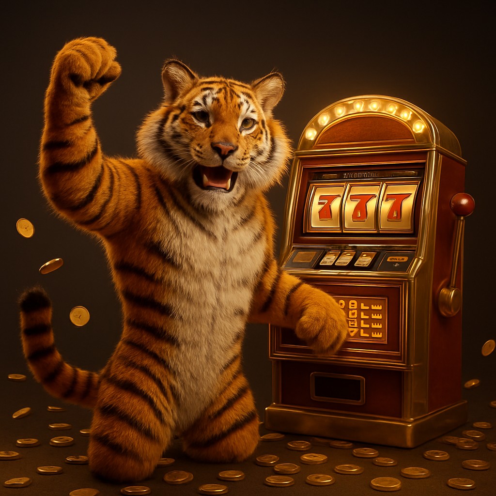 একটি বাঘের বাচ্চা 6zz প্ল্যাটফর্মে তার গেম জয় নিয়ে খুশি